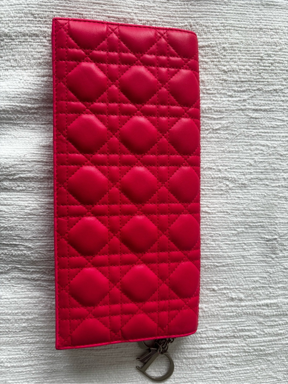Lady Dior Cannage Wallet on Chain / Chain Pouch – Fuchsia Pink